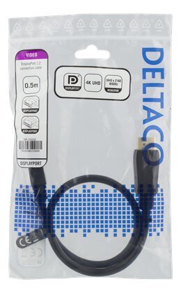 Deltaco DP-1005D, DisplayPort, 0.5m цена и информация | Kaablid ja juhtmed | kaup24.ee