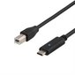 Deltaco USBC-1015, USB-C/USB-B, 1.5 m цена и информация | Kaablid ja juhtmed | kaup24.ee