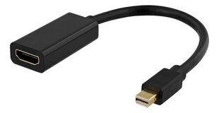 Deltaco DP-HDMI45, Mini DP/HDMI, 0.2 m hind ja info | Kaablid ja juhtmed | kaup24.ee