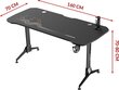 Mängurilaud Ultradesk Grand Black, must/värviline цена и информация | Arvutilauad, kirjutuslauad | kaup24.ee