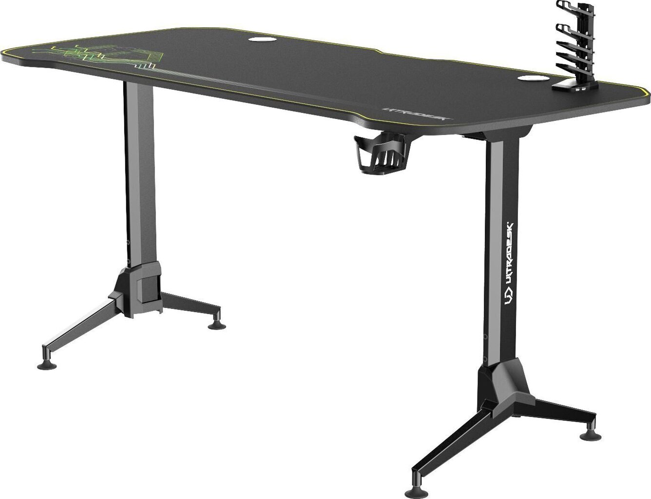 Mängurilaud Ultradesk Grand Green, must/roheline цена и информация | Arvutilauad, kirjutuslauad | kaup24.ee