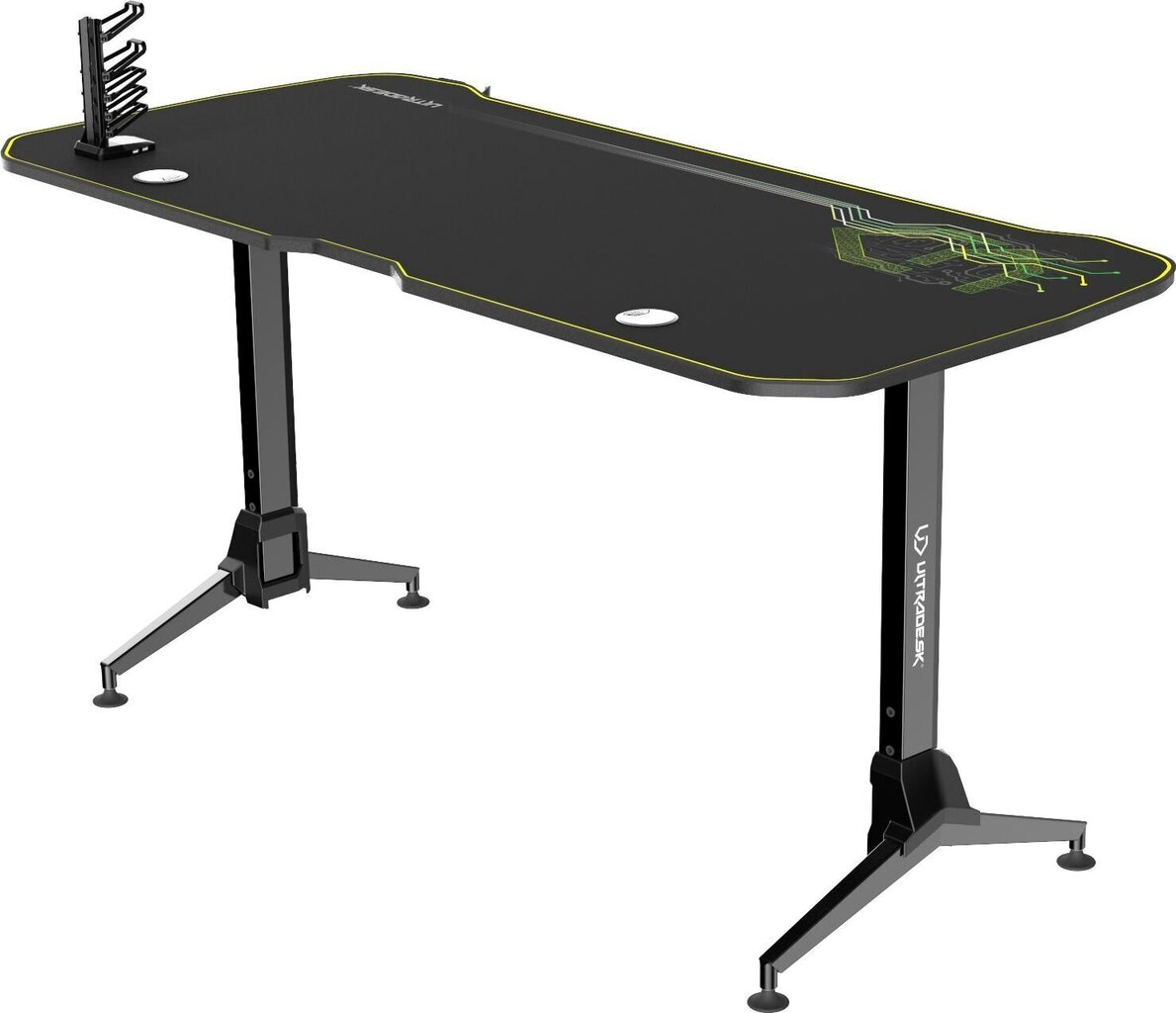 Mängurilaud Ultradesk Grand Green, must/roheline цена и информация | Arvutilauad, kirjutuslauad | kaup24.ee