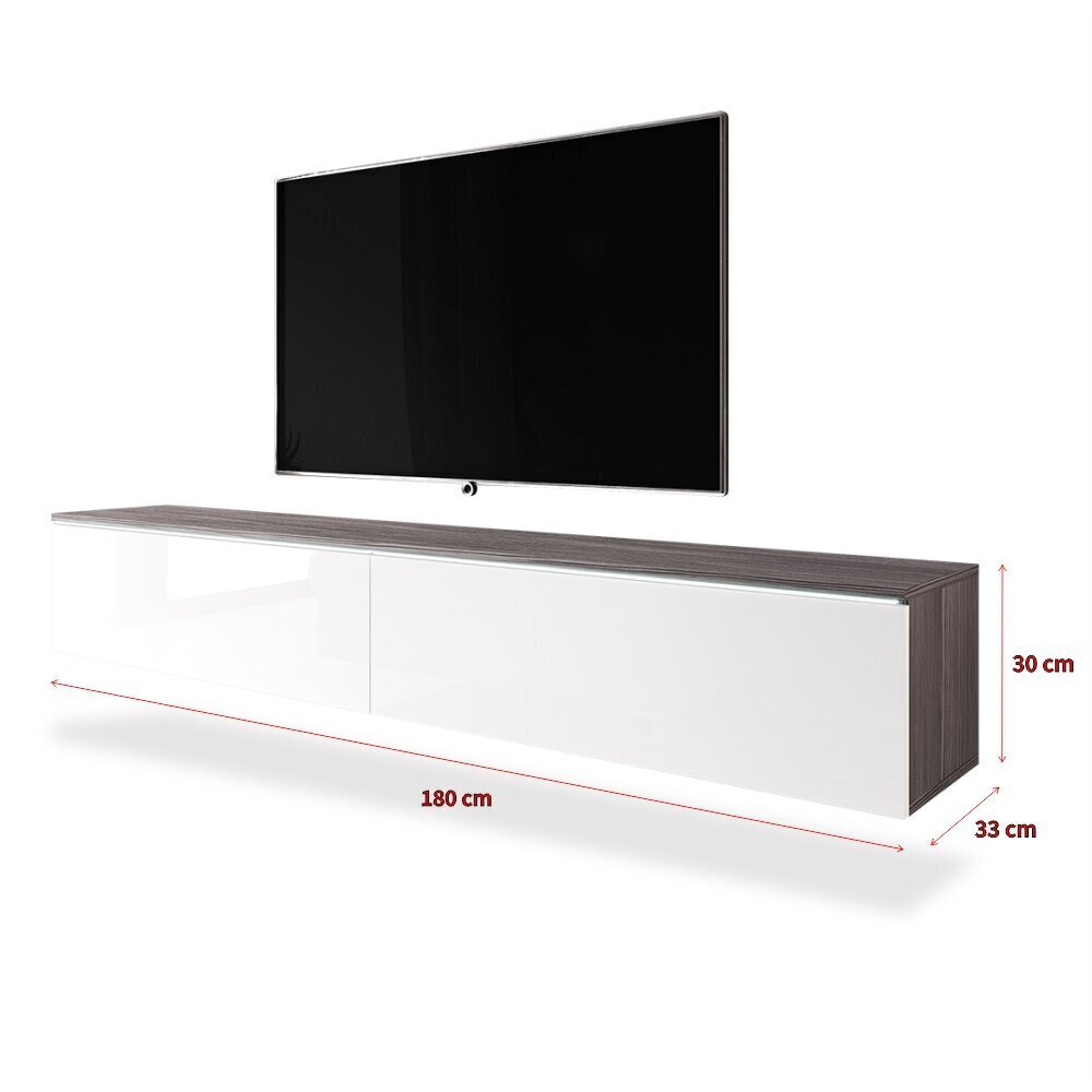 TV-laud Selsey Kane LED, tumepruun/valge hind ja info | TV alused | kaup24.ee