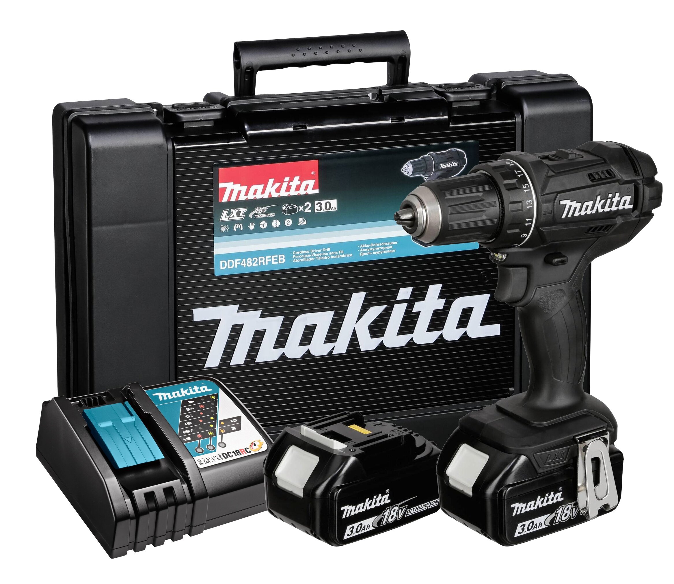 Makita DDF482RFEB Perceuse/visseuse sans fil 18V 3.0AH Li-ion