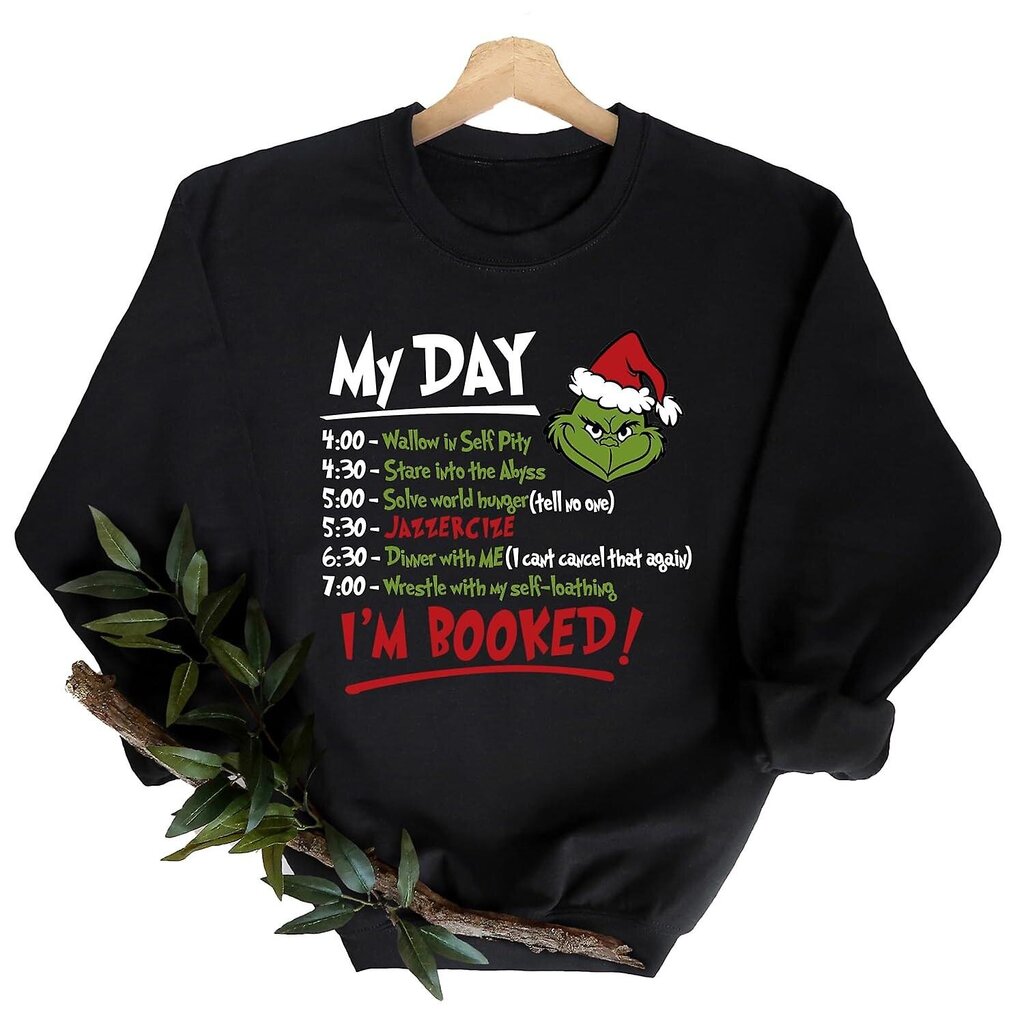 Ladies Womens The Grinch Christmas Sweatshirt Xmas trükitud Baggy Jumper Topid Kostüüm pikkade varrukatega-mustad цена и информация | Tuunikad | kaup24.ee