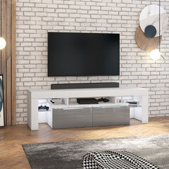 TV-laud Selsey Vergon LED, valge/hall hind ja info | TV alused | kaup24.ee