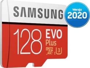 Карта памяти Samsung EVO Plus microSD 2020, 128 Гб цена и информация | Карты памяти | kaup24.ee