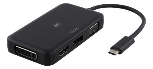 Deltaco USBC-MULTI, USB-C/HDMI/DVI/VGA цена и информация | Kaablid ja juhtmed | kaup24.ee