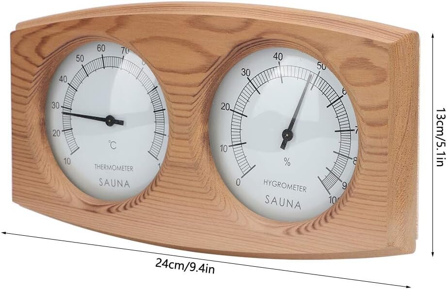 Sauna termomeeter 2 in 1 Wood Thermo Hygrometer Termomeeter цена и информация | Sauna aksessuaarid | kaup24.ee