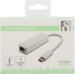 Deltaco USBC-GIGA1, RJ45, USB 3.1, 0.1m hind ja info | Kaablid ja juhtmed | kaup24.ee