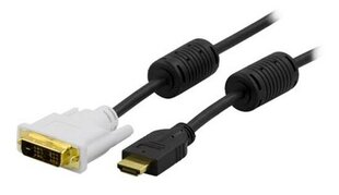 Deltaco HDMI-112, HDMI, DVI, 2m цена и информация | Кабели и провода | kaup24.ee