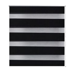 Ribakardin, ruloo Zebra, 50 x 100 cm, must цена и информация | Рулонные шторы | kaup24.ee