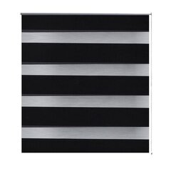 Ribakardin, ruloo Zebra, 70 x 120 cm, must цена и информация | Рулонные шторы | kaup24.ee