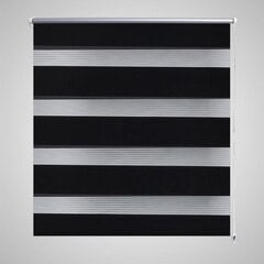 Жалюзи, рулонная штора Zebra, 70 x 120 см, черная цена и информация | Рулонные шторы | kaup24.ee