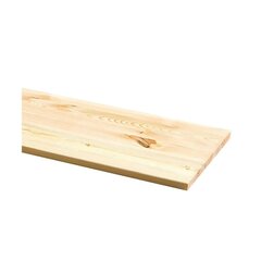 Полка подвесная Spaceo Wood 240x20см, бежевая цена и информация | Полки | kaup24.ee