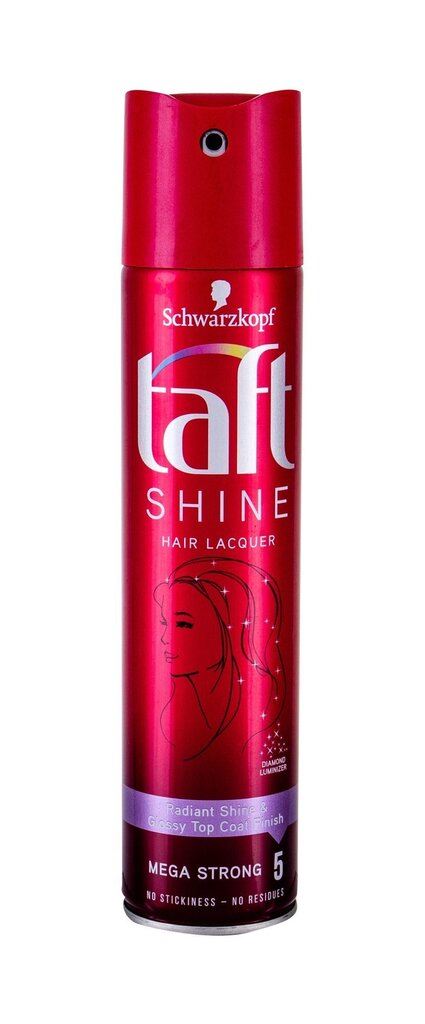 Tugeva fikseerimisega juukselakk Schwarzkopf Taft Shine, 250 ml цена и информация | Viimistlusvahendid juustele | kaup24.ee