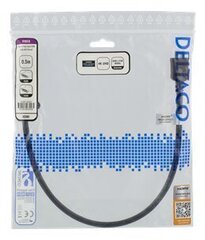 Deltaco HDMI-1005D, HDMI, 0.5m hind ja info | Kaablid ja juhtmed | kaup24.ee