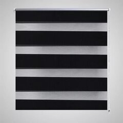 Ribakardin, ruloo Zebra, 80 x 175 cm, must цена и информация | Рулонные шторы | kaup24.ee