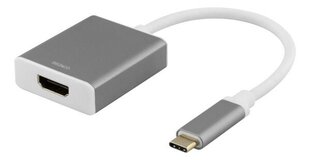 Deltaco USBC-HDMI9, USB-C, HDMI, 0.2 м цена и информация | Кабели и провода | kaup24.ee