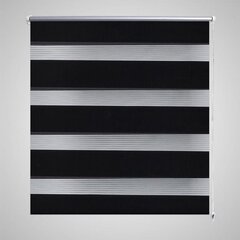 Ribakardin, ruloo Zebra, 120 x 230 cm, must цена и информация | Рулонные шторы | kaup24.ee