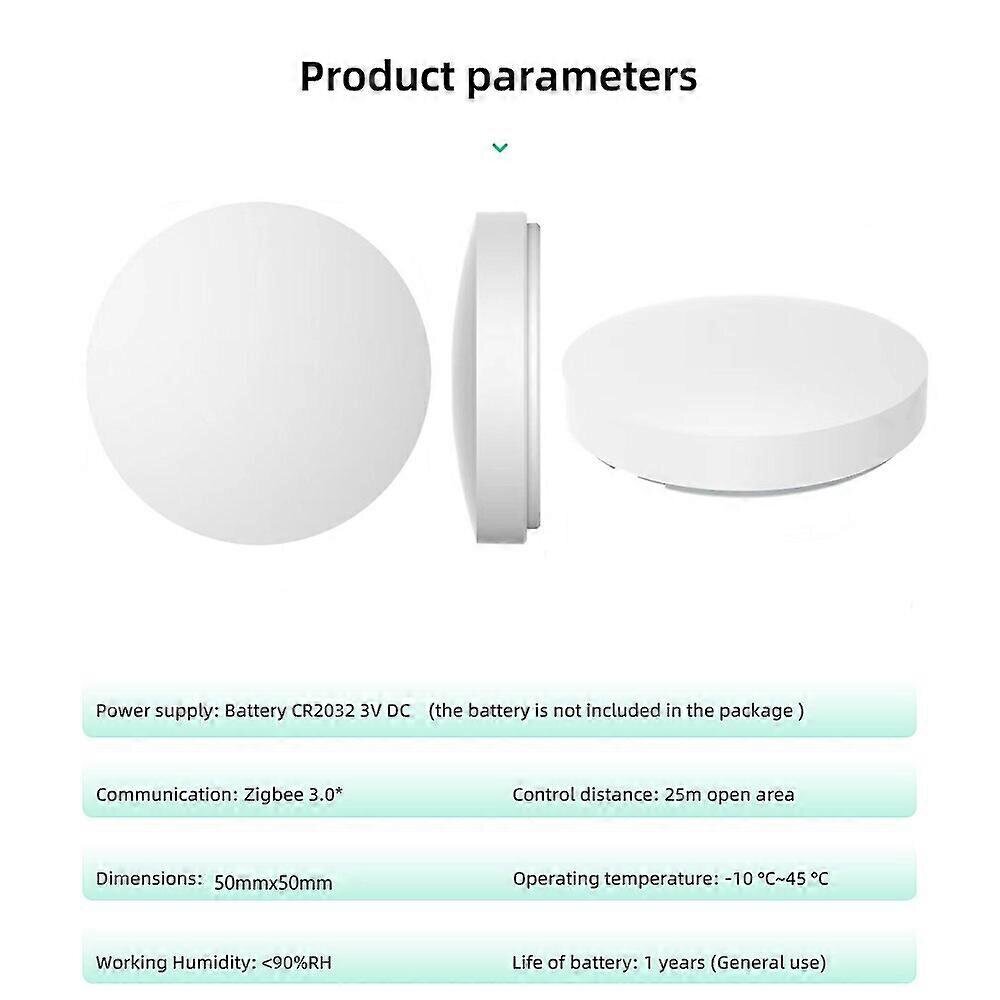 Tuya Zigbee Stseenilüliti Mitme Stseeni Ühendamine Nutikas Nupp Nutika Kodu Kaugjuhtimispult_3pcs цена и информация | Valvesüsteemid, kontrollerid | kaup24.ee