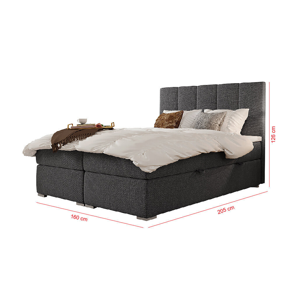 Voodi Selsey Erlar 160x200 cm, tumehall hind ja info | Voodid | kaup24.ee