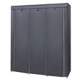 Текстильный шкаф для одежды Songmics 175x150 см, серый