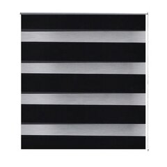 Ribakardin, ruloo Zebra, 60 x 120 cm, must цена и информация | Рулонные шторы | kaup24.ee