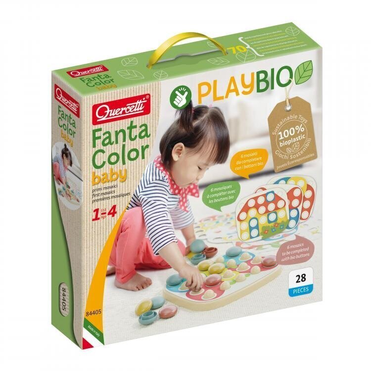 Mosaiik Quercetti FantaColor Baby Play Bio 84405, 28 osaline hind ja info | Arendavad mänguasjad | kaup24.ee