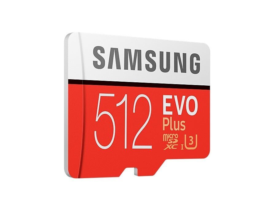 Samsung EVO PLUS 512GB MicroSD adapteriga (MB-MC512HA/EU) hind ja info | Fotoaparaatide mälukaardid | kaup24.ee