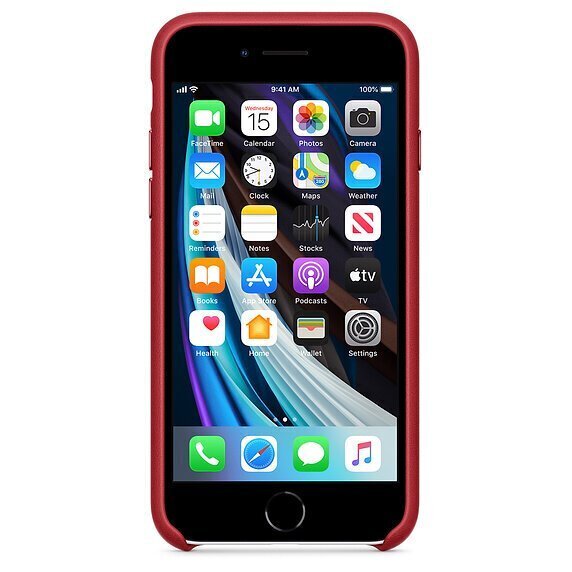 Apple Leather Case, sobib iPhone 7 / 8 / SE (2020) jaoks, punane цена и информация | Telefoni kaaned, ümbrised | kaup24.ee