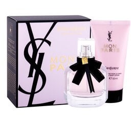 Komplekt Yves Saint Laurent Mon Paris naistele: parfüümvesi EDP 50 ml + ihupiim 50 ml цена и информация | Женские духи | kaup24.ee