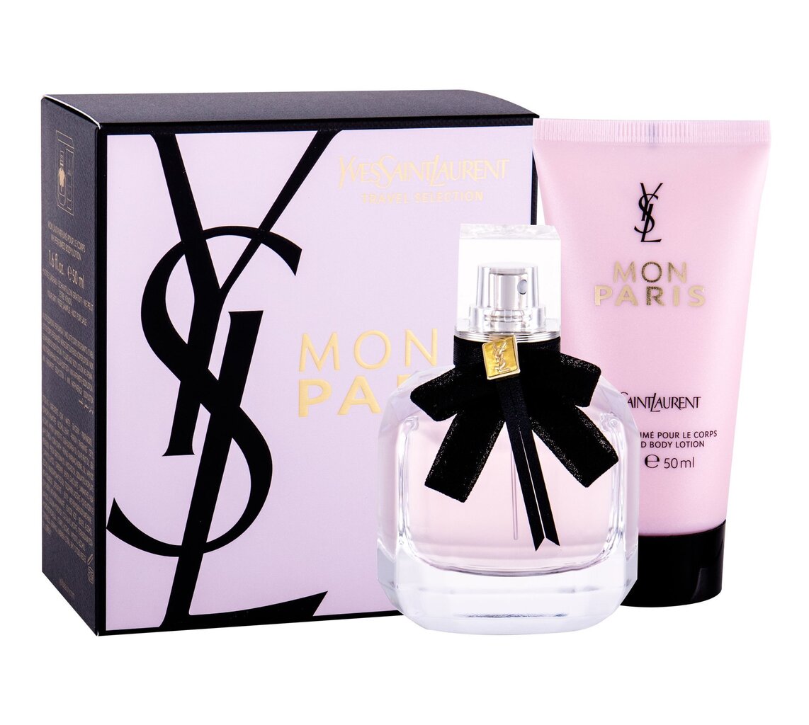 Komplekt Yves Saint Laurent Mon Paris naistele: parfüümvesi EDP 50 ml + ihupiim 50 ml hind ja info | Naiste parfüümid | kaup24.ee