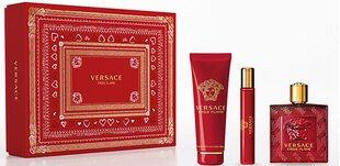 Набор Versace Eros Flame для мужчин: парфюмерная вода EDP 100 + 10 мл + гель для душа 150 мл цена и информация | Мужские духи | kaup24.ee