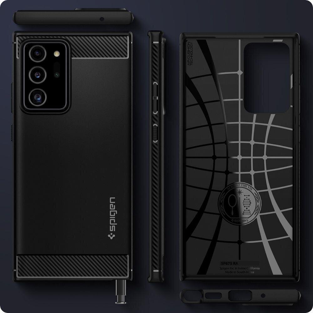 Spigen Rugged Armor, telefonile Samsung Galaxy Note 20 Ultra 5G, Matte Black цена и информация | Telefoni kaaned, ümbrised | kaup24.ee