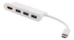 USB jaotur Deltaco USBC-HUB102, USB C - USB A/HDMI