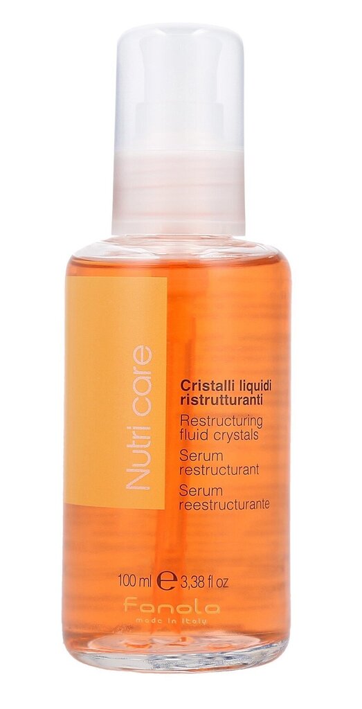 Seerum lokkis juustele Fanola Nutri Care, 100 ml цена и информация | Maskid, õlid, seerumid | kaup24.ee