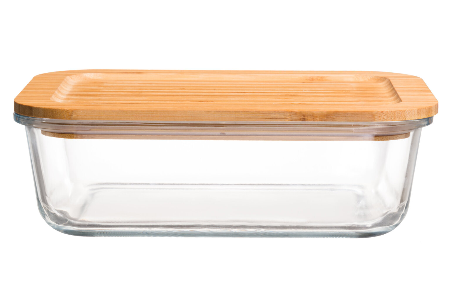 Maku klaasist anum bambusest kaanega, 1,52 l hind ja info | Toidu säilitusnõud | kaup24.ee
