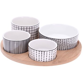 Excellent Housewares набор сервировочной посуды и подноса, 5 частей цена и информация | Посуда, тарелки, обеденные сервизы | kaup24.ee