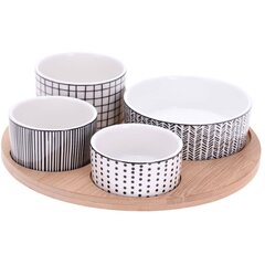 Serveerimisnõude ja aluse komplekt Excellent Housewares, 5-osaline цена и информация | Посуда, тарелки, обеденные сервизы | kaup24.ee