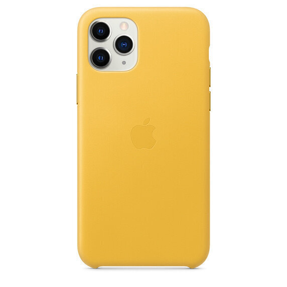 Telefoniümbris Apple Leather Case, telefonile iPhone 11 Pro, kollane hind ja info | Telefoni kaaned, ümbrised | kaup24.ee