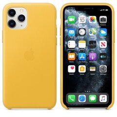 Telefoniümbris Apple Leather Case, telefonile iPhone 11 Pro, kollane цена и информация | Чехлы для телефонов | kaup24.ee