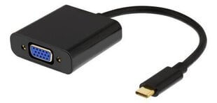 DELTACO USB 3.1 to VGA adapter heliga, USB type C - VGA, 10 cm цена и информация | Адаптер Aten Video Splitter 2 port 450MHz | kaup24.ee