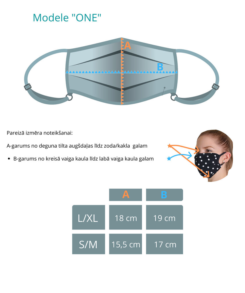 Korduvkasutatav mask (2 tükki) 1017/ONE piimjas värv hind ja info | Esmaabi | kaup24.ee