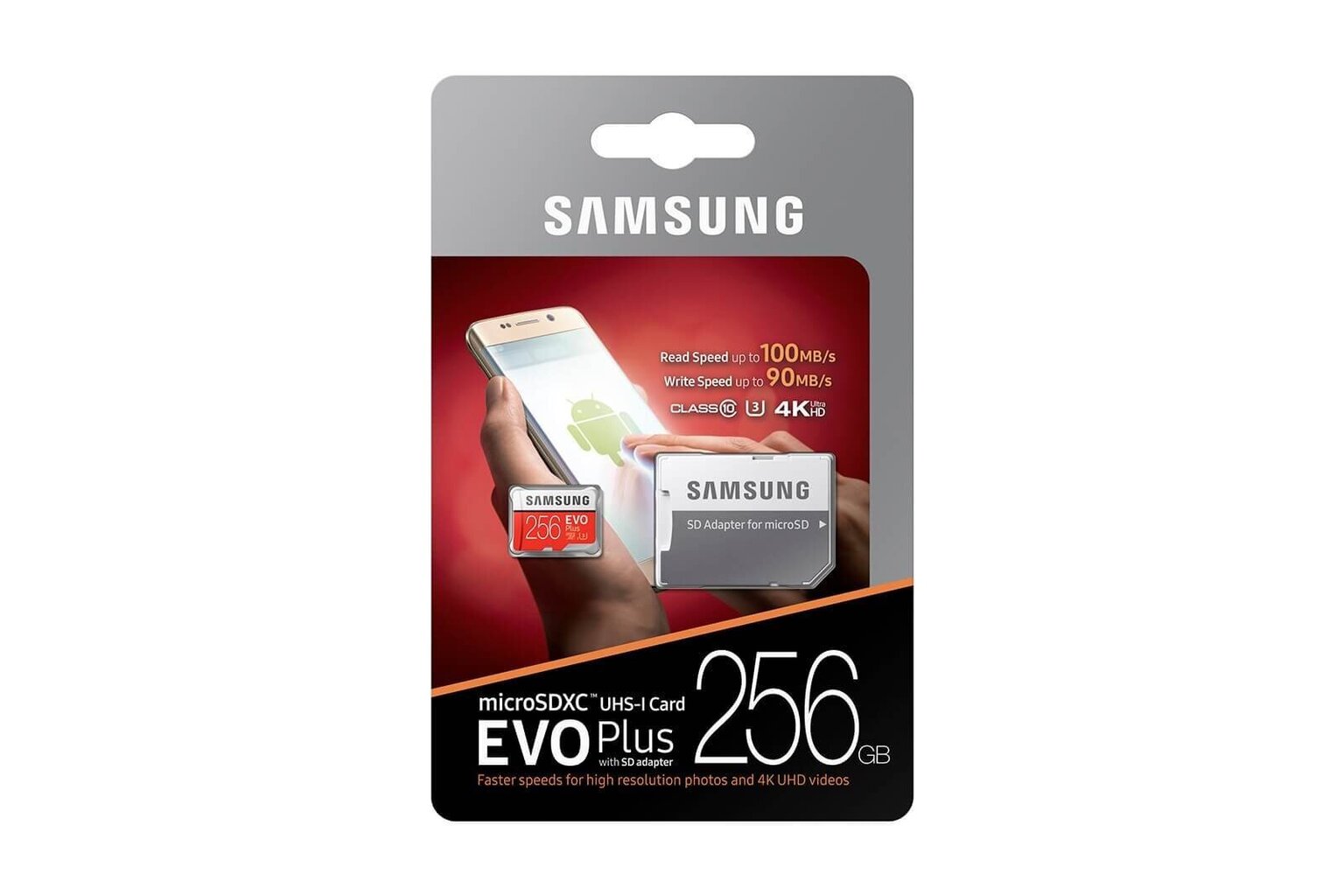 Samsung EVO PLUS 256GB MicroSD su adapteriu (MB-MC256HA/EU) цена и информация | Fotoaparaatide mälukaardid | kaup24.ee