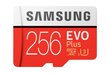 Samsung EVO PLUS 256GB MicroSD su adapteriu (MB-MC256HA/EU) цена и информация | Fotoaparaatide mälukaardid | kaup24.ee