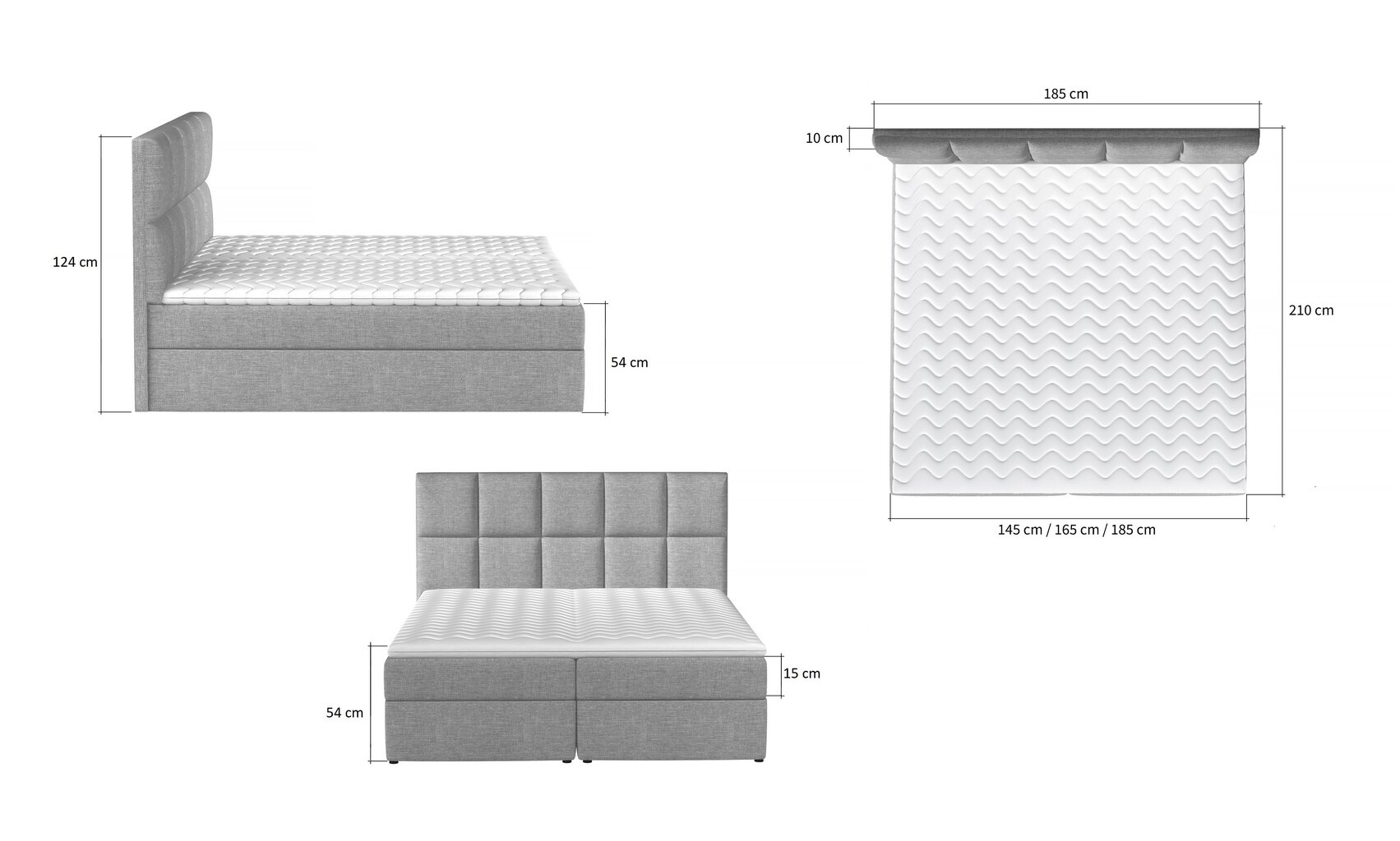 Voodi NORE Glossy 145x200 cm, must ökonahk hind ja info | Voodid | kaup24.ee