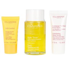 Kehahooldustoodete komplekt Clarins Instant Spa: kehaõli, 100 ml + koorija, 30 ml + näomask, 15 ml цена и информация | Кремы, лосьоны для тела | kaup24.ee