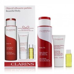 Kehahooldustoodete komplekt Clarins Beautiful Body: tselluliidivastane toode, 200 ml + koorija, 30 ml + kehaõli, 10 ml hind ja info | Tselluliidivastane hooldus | kaup24.ee