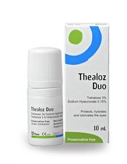 Thealoz duo 10 ml silmatilgad mõõduka ja tugeva silmakuivuse korral hind ja info | Silmatilgad | kaup24.ee